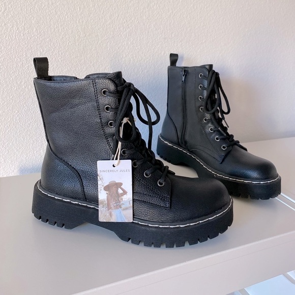 Sincerely Jules Harley Combat Boots 8 - Picture 2 of 8